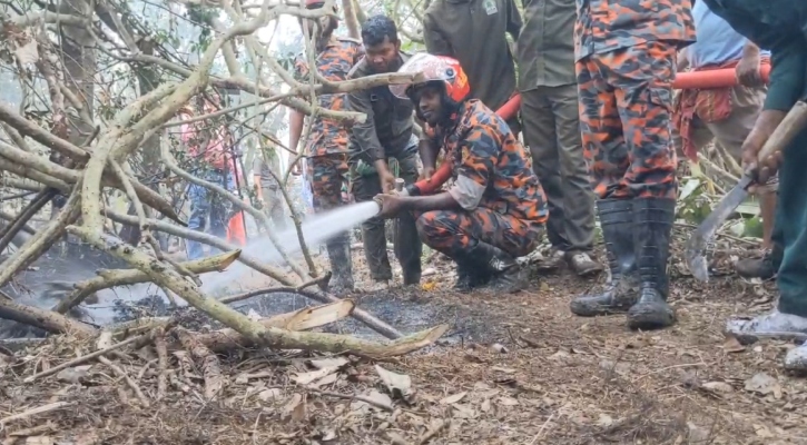 রাতভর চেষ্টায় নিয়ন্ত্রণে সুন্দরবনের আগুন, নতুন এলাকায় ধোঁয়ার কুণ্ডলী 